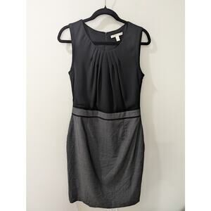 Hugo Black Gray Wool Sheath Dress